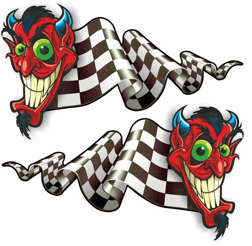 Devil aufkleber teufel - 2x,