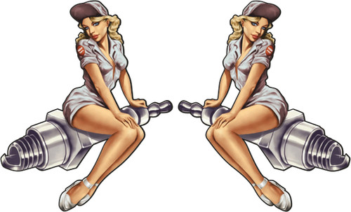 Pinup aufkleber sticker usa - 2x,