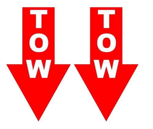 Tow rennsport aufkleber - 2x,