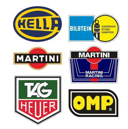 Rally aufkleber set oldtimer - aufkleber,