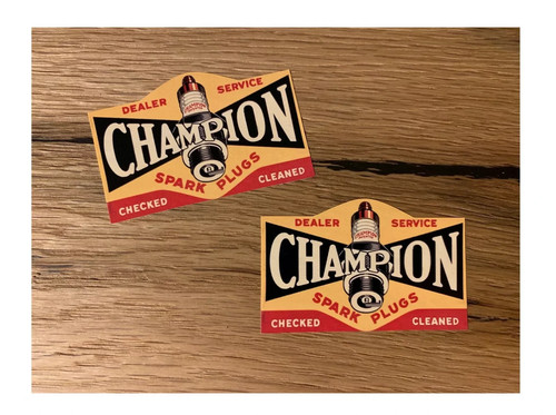 Champion aufkleber öl - 2x,