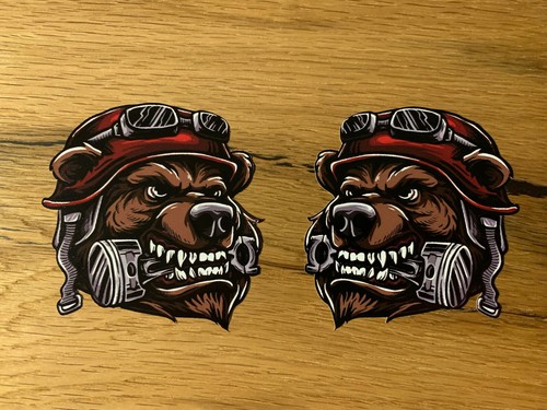 Bär aufkleber sticker bear - 2x,