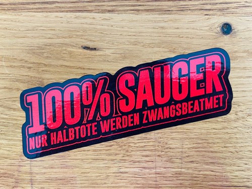 100 sauger aufkleber sticker - aufkleber,