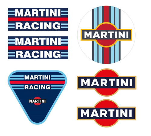 Rally aufkleber martini - 6x,