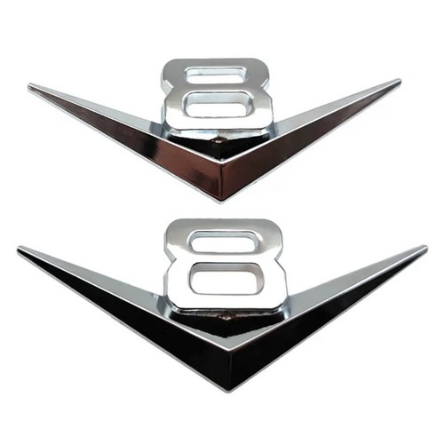 Auto hinten logo chrom - 2, v8