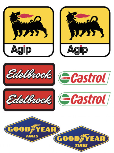Rallye aufkleber castrol - aufkleber,