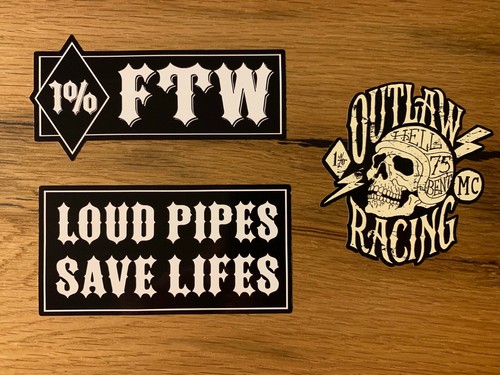 Ftw biker aufkleber - 3x,