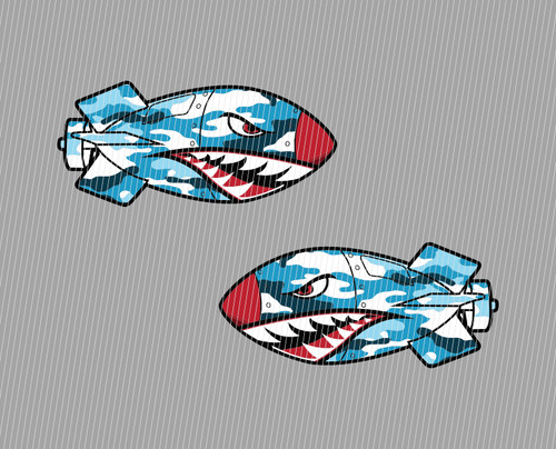 Bombe aufkleber hai sticker - bombe,
