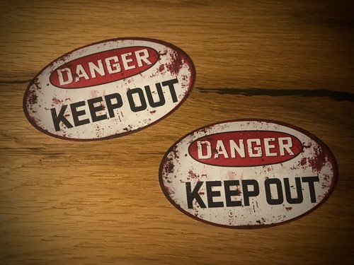 Danger aufkleber sticker - 2x,