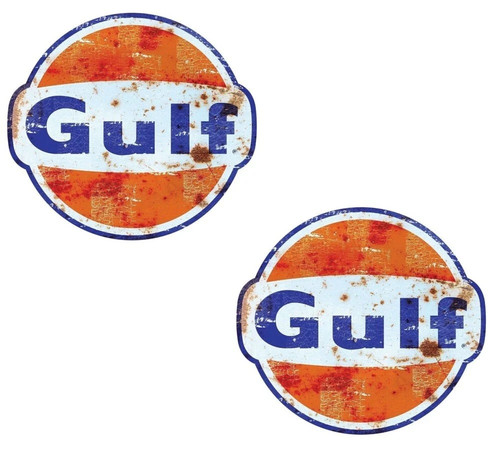 Vintage gulf aufkleber - 2x,